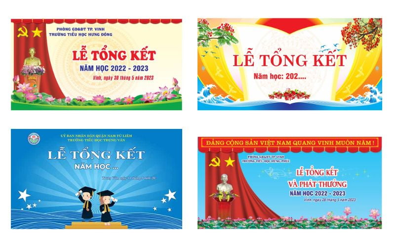 Phông tổng kết năm học tiểu học